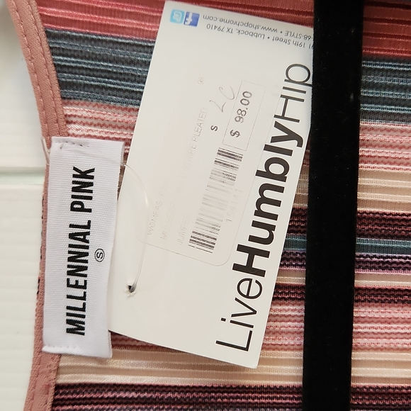 MILLENIAL PINK accordion pleated jumpsuit S wide leg studio 54 disco costume new - Picture 3 of 5